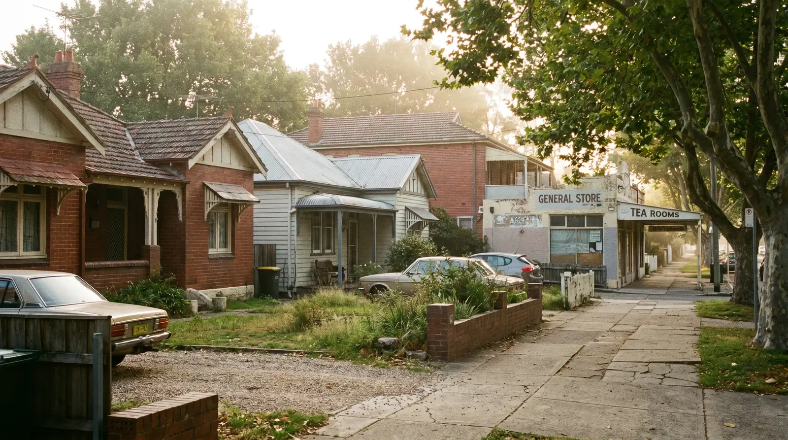 A street in Hamilton East, inner Newcastle